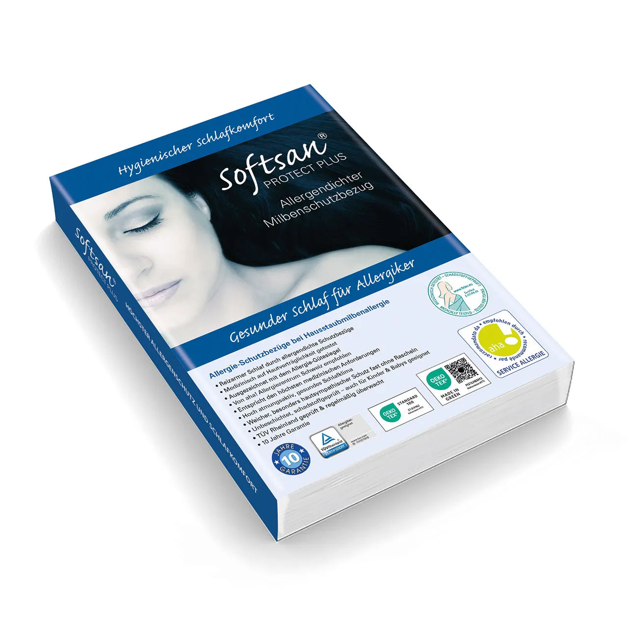 Softsan® Anti Milben Encasing für Seitenschläfer Kissen | Schutzbezug für Allergiker - Softsan