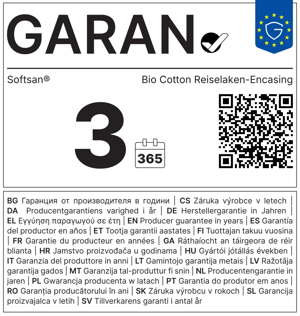 Garantie-Label in Großansicht