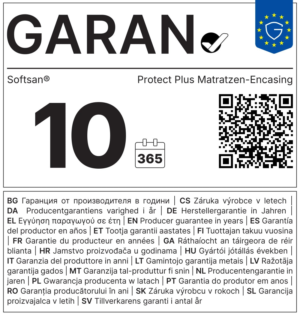 Garantie-Label in Großansicht