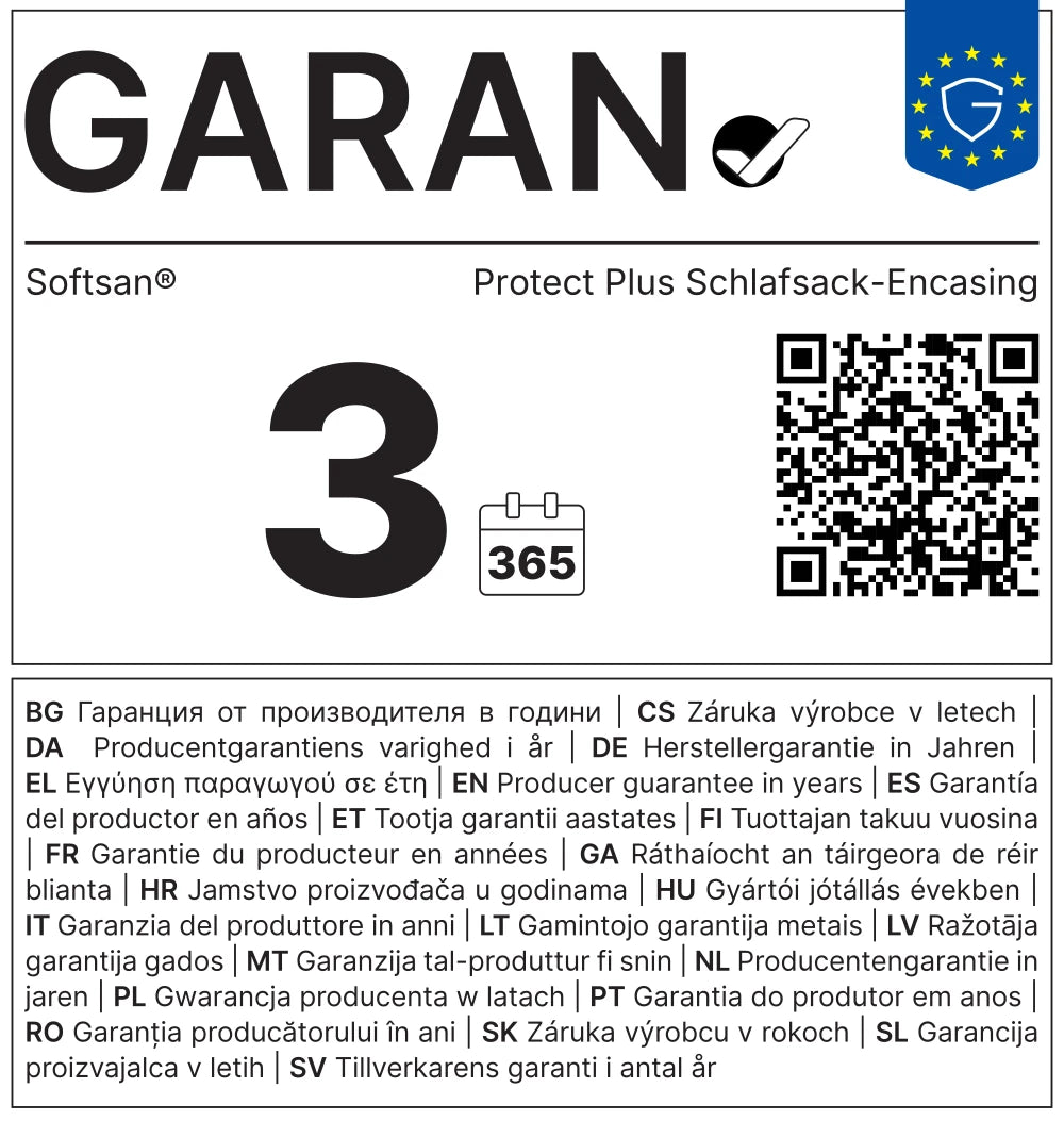 Garantie-Label in Großansicht