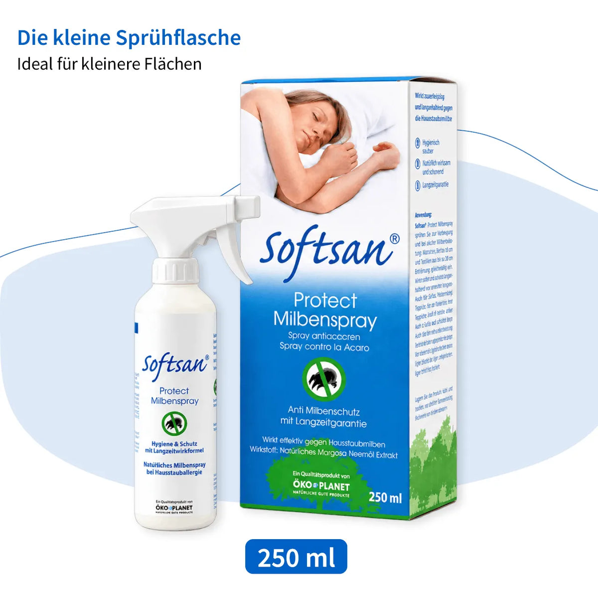 Softsan Milbenspray Protect Plus Milbenspray für Hausstauballergiker, 0.25 l, zur Anwendung auf Textilien